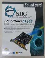 NIB SIIG Sound Card IC-510012 SoundWave Digital Surround 5.1 PCI Sound Card