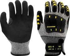 Ironwear 4891-W Cut Resistant Gloves with Extra Wide TPR and Reinforce Crotch