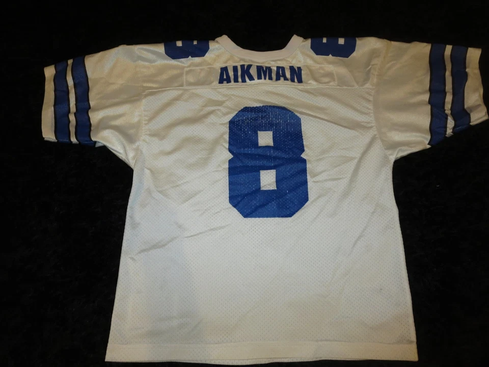 Camiseta Troy Aikman #8 Dallas Cowboys NFL Wilson Juvenil XL 18-20 Foto 2 de 4