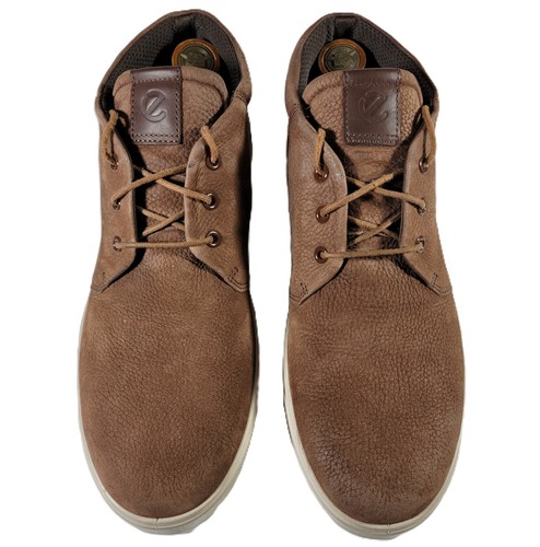 ECCO Chukka Boots Sneakers Uomo Taglia 44/10-10.5 Street Lite Chukka Marrone Nubuck - Foto 4 di 11