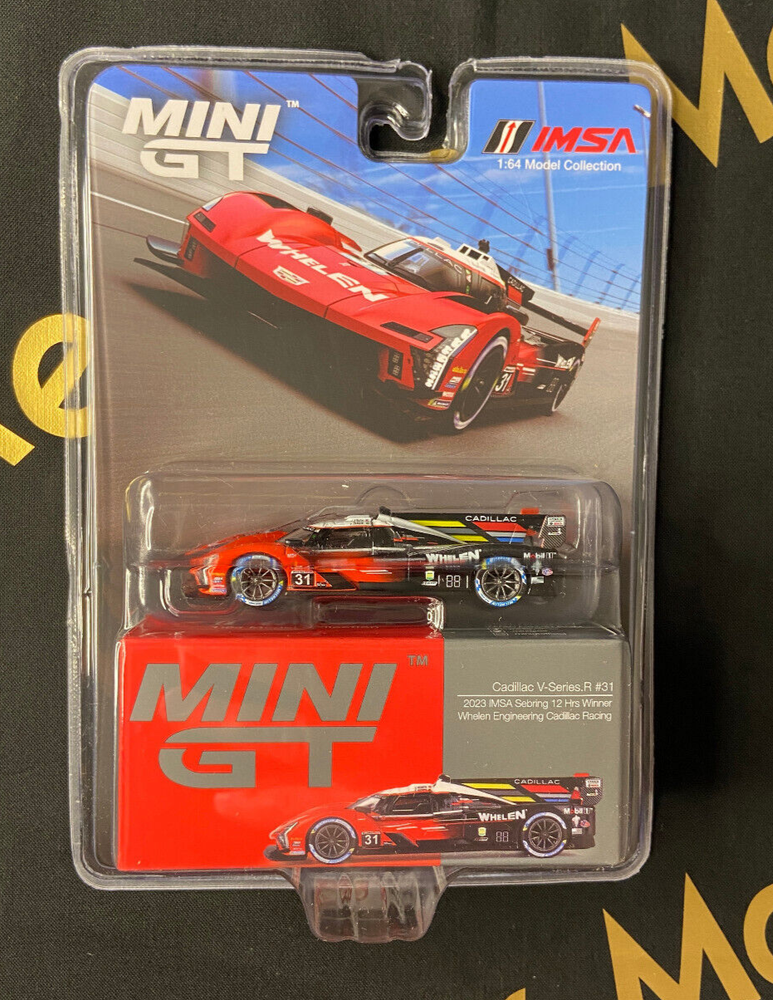 Mini GT IMSA GTP Red #31 Whelen Cadillac Racing V-Series.R MGT745 Sebring Winner