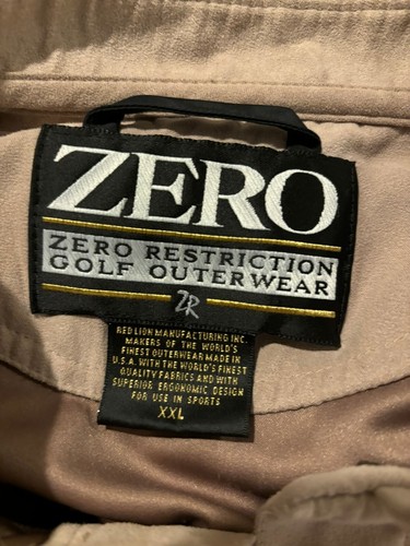 ZERO Restriction Pullover Mens 2XL Beige Golf Outerwear Long Sleeve Snap - Picture 3 of 8