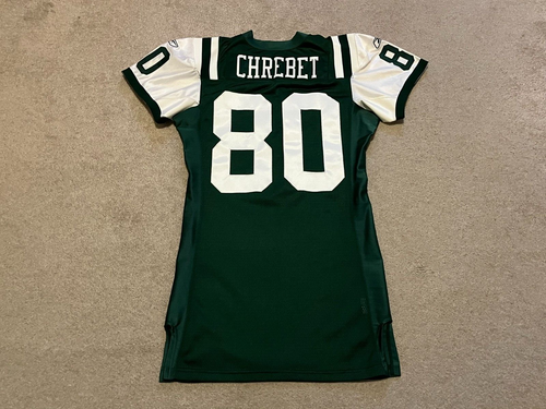 Wayne Chrebet New York Jets Game Used Signed NFL Autographed w/ COA Jersey 2001 - Picture 10 of 21
