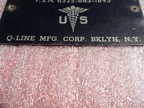 Vintage U.S Medical Aluminum Data Plate - Picture 5 of 12
