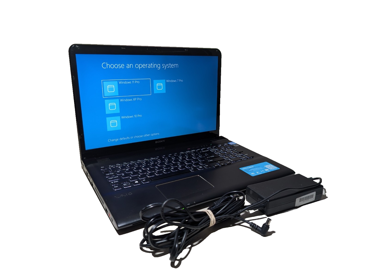 Sony VAIO 17” i7 16GB 2TB SSD Quad-Boot XP/7/10/11 Blu-ray