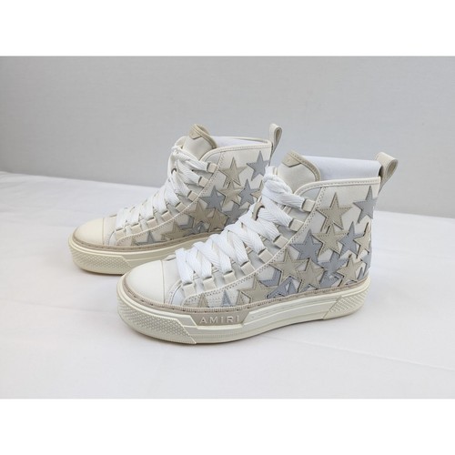 Amiri , Stars Court High-Top Sneakers in Grey / White BNWB 42 - 第 18/22 張圖片