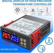 STC-3008 12V/24V 110-220V Dual LED Thermostat Temperature Controller with Probe