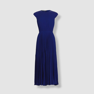 Jason Wu Collection Women's Cap-Sleeve Pleated Midi-Dress - Klein Blue - Size 2