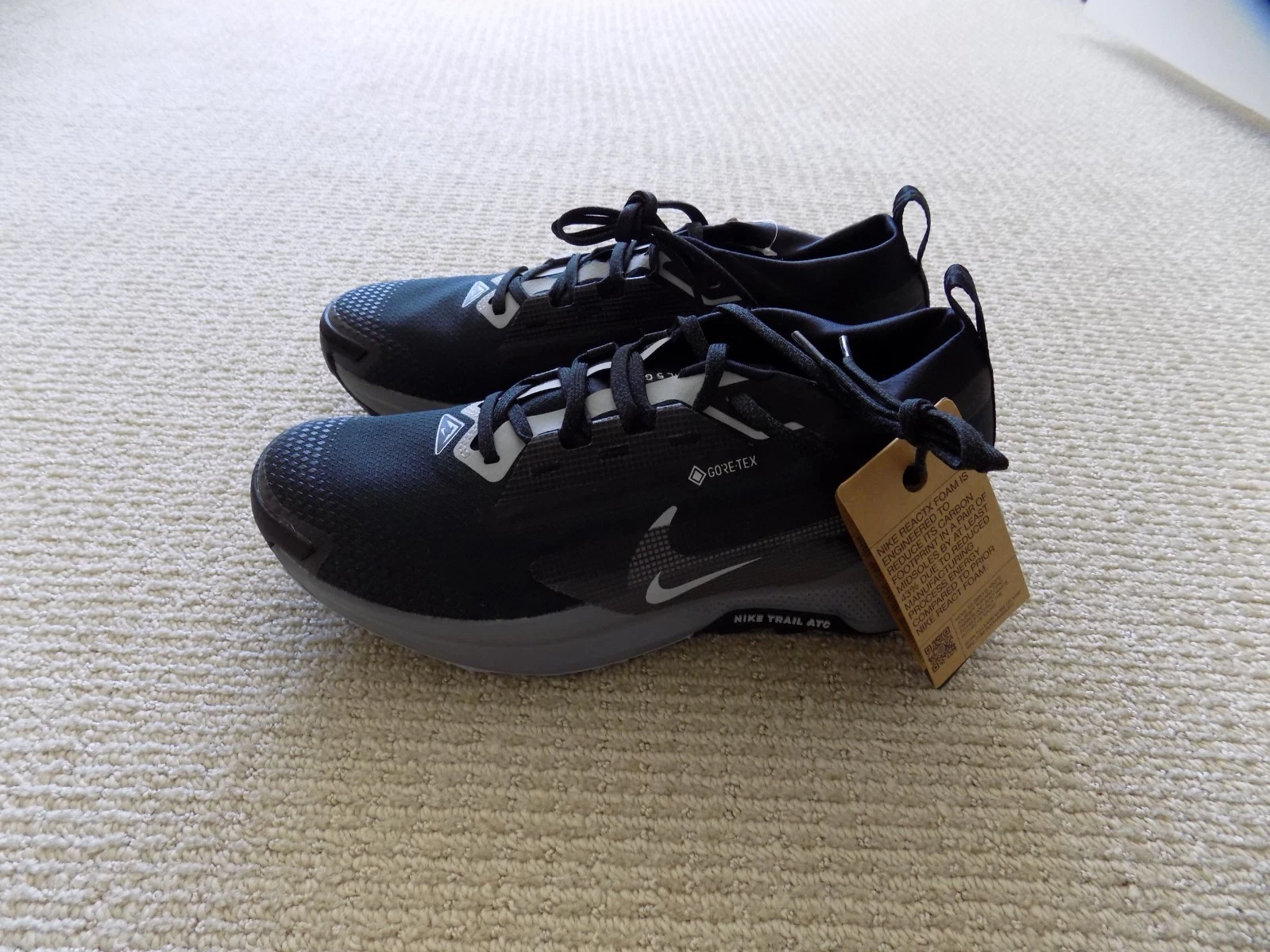NEW MENS 8.5-10.5 NIKE PEGASUS TRAIL 5 GORE-TEX RUNNING SHOES BLACK GREY FQ0908
Opens in a new windo