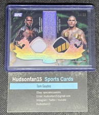 Alex Pereira Israel Adesanya 2025 Topps Royalty UFC Pairings Dual Patch 44/99