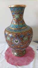 cloisonne vase china, mit  kleinen    Fehlern,40cm.groß.