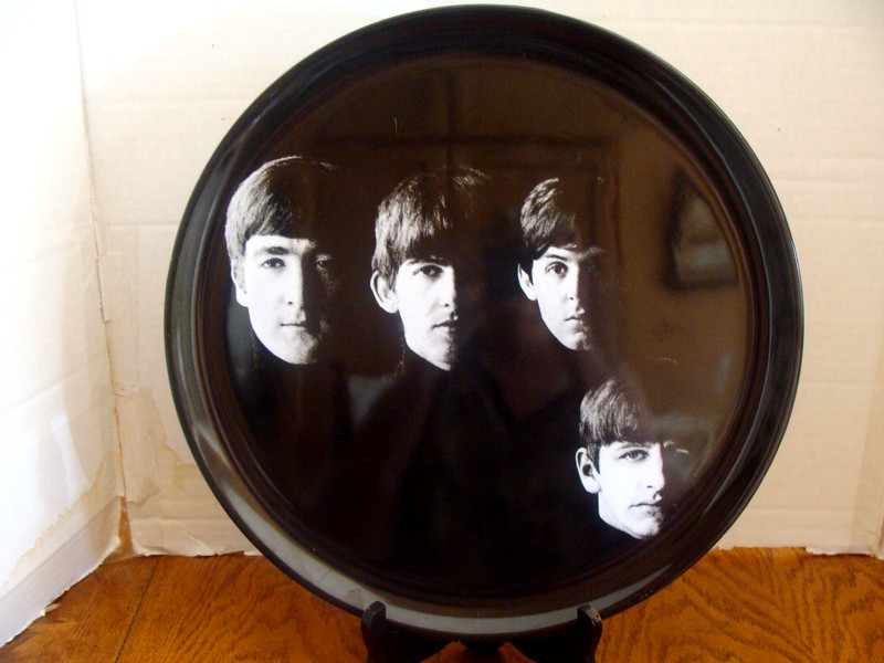 Rare VTG BEATLES 1960's Early Portrait 14-1/4"  MELAMINE WARE Collectors Plate