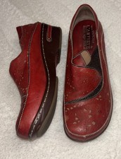 L  Artiste by Spring Step Women's Brankla Leather Slip on Shoe Euro 39 US 8 Red