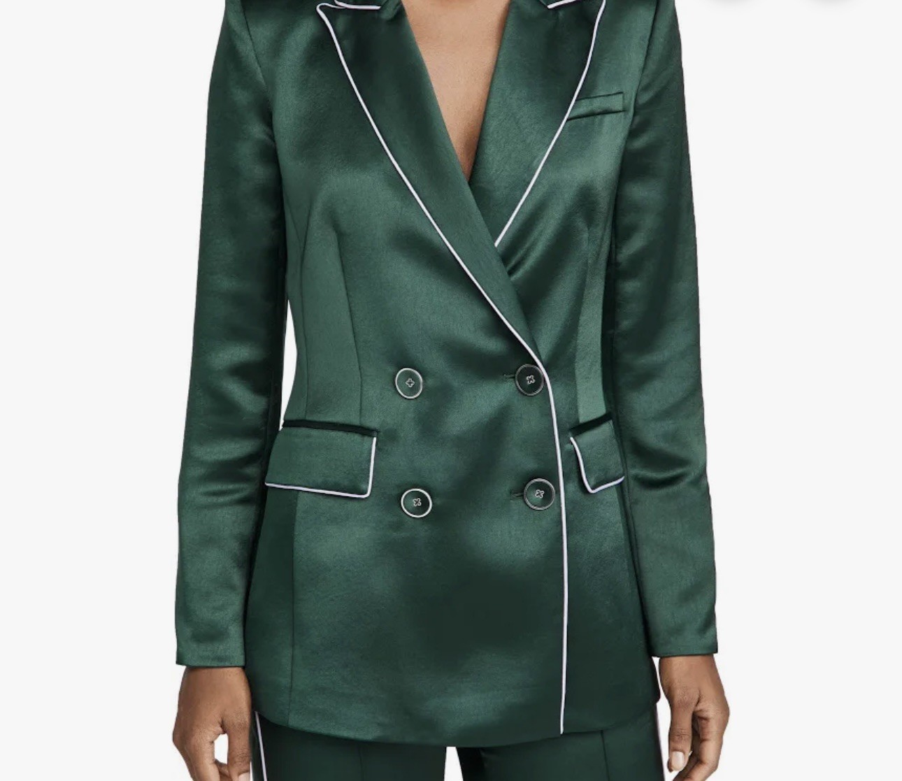 Veronica Beard Eiza Jacket double-breasted satin … - image 3