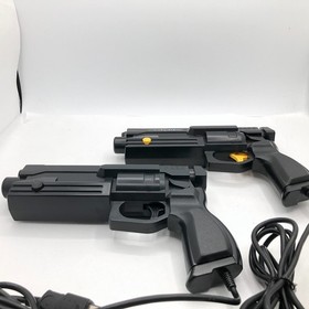Sega Saturn Gun Controller Virtua Cop HSS-0152 HSS-0122 set Box CRT TV Tested