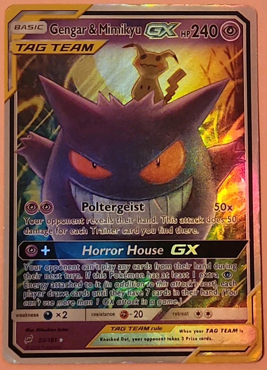 その他 Gengar & Mimikyu GX Team Up 53/181 NM Preços baixos em Gengar & Mimikyu GX 53/181 Sm-Team Up | eBay