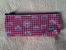 Schlampertasche, Federtasche, pink-schwarz