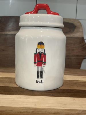 #ad RAE DUNN by Magenta NUTCRAKER Cookie Jar Canister Home Decor Christmas Nuts $24.99