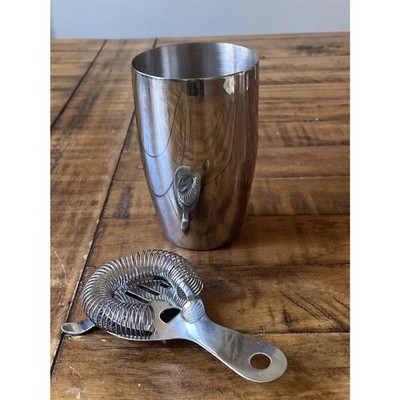 Vintage MCM WMF Cromargan 18/10 Stainless Steel Cocktail Shaker (no Lid) & Strai