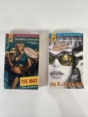 SLIDE & THE MAX Ken Bruen & Jason Starr Hard Case Crime 2 Books SIGNED