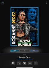 VIDEOGAME Topps WWE Slam 26 - ROYAL RUMBLE SURVIVE & CONQUER Blue ROXANNE PEREZ