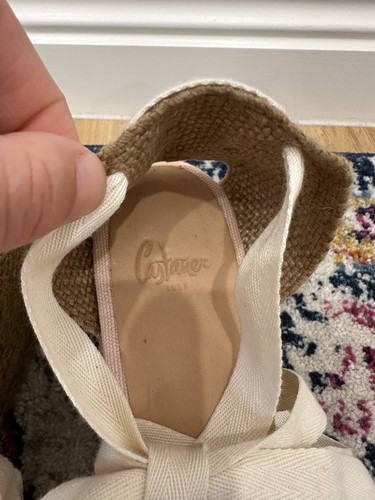 Castaner Wedge Espadrilles Rosa Palo Pink Lace Up Ballet Wedge Heels Eu 39 Aus 8 - Picture 6 of 12