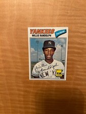 1977 TOPPS BASEBALL #359 WILLIE RANDOLPH!! NICELY CENTERED!! $1 SHIPPING!!