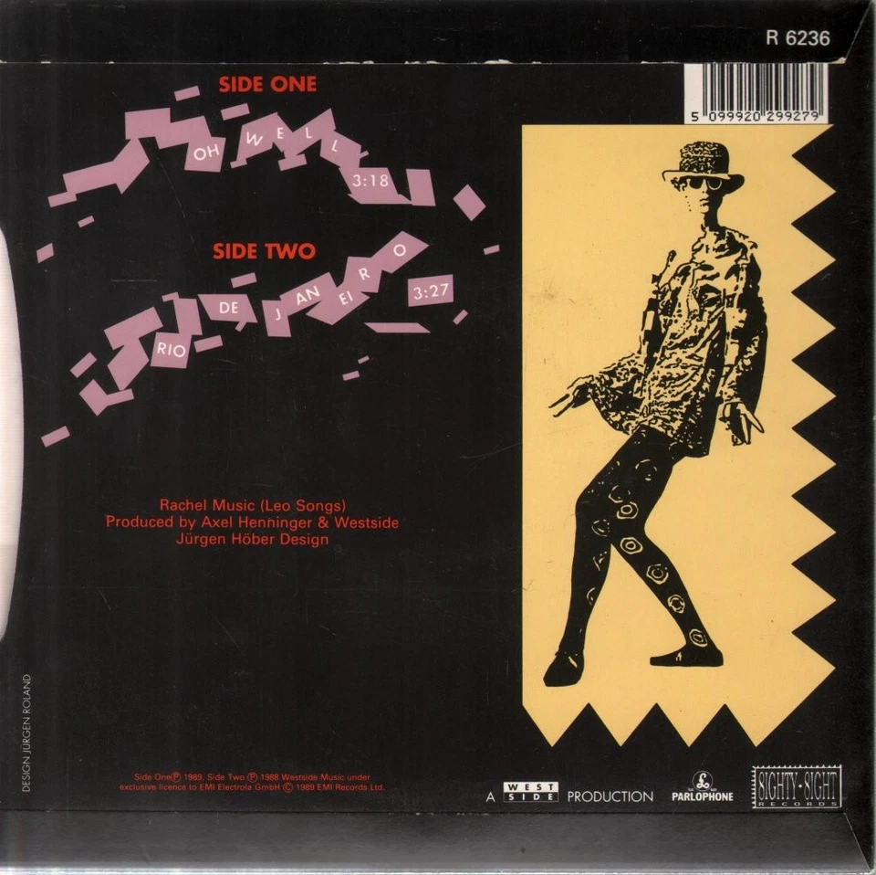 Oh Well Self-Titled 7" Vinyl UK Parlophone 1989 B/w Rio De Janeiro Pic Sleeve - Bild 2 von 2