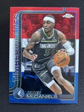 2025-26 Topps Chrome Red White & Blue Refractor - Jaden McDaniels #176