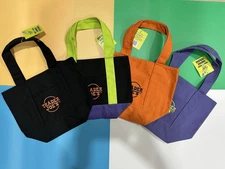 Trader Joes Mini Canvas Tote Bag Set of 4 Halloween LIMITED In Hand Fast Ship