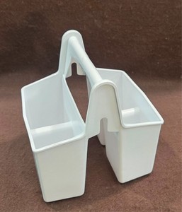 Vintage Action Industries Portable Silverware Caddy White USA Made