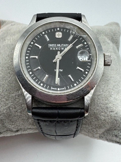 Reloj Hombre Swiss Military Hanowa 6-5139 Tono Plata Cuarzo Fecha Batería Nueva Foto 2 de 4