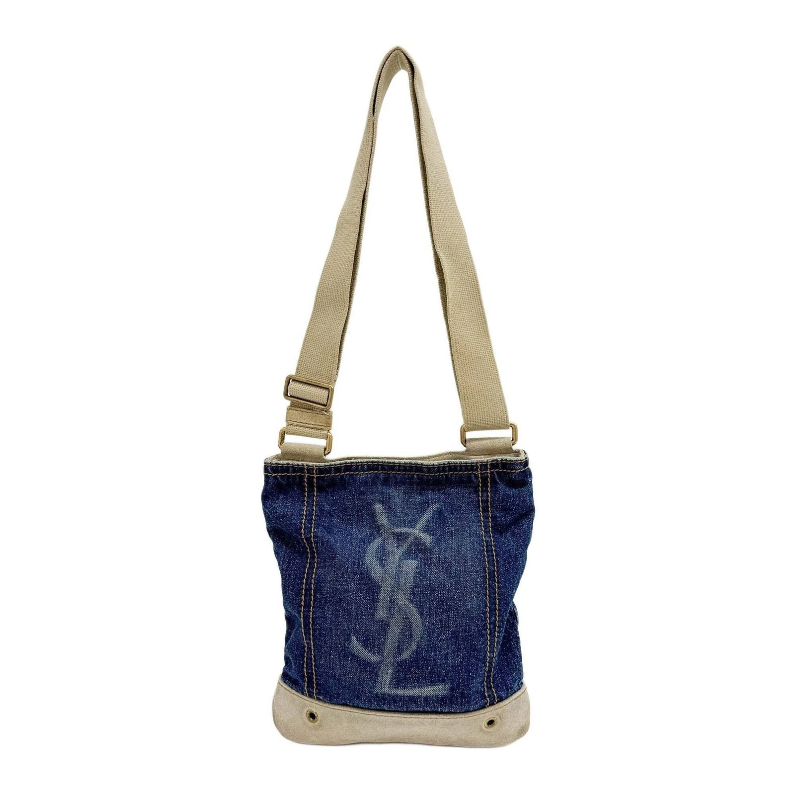 Saint Laurent — SAINT LAURENT Blue Denim Shoulder Bag