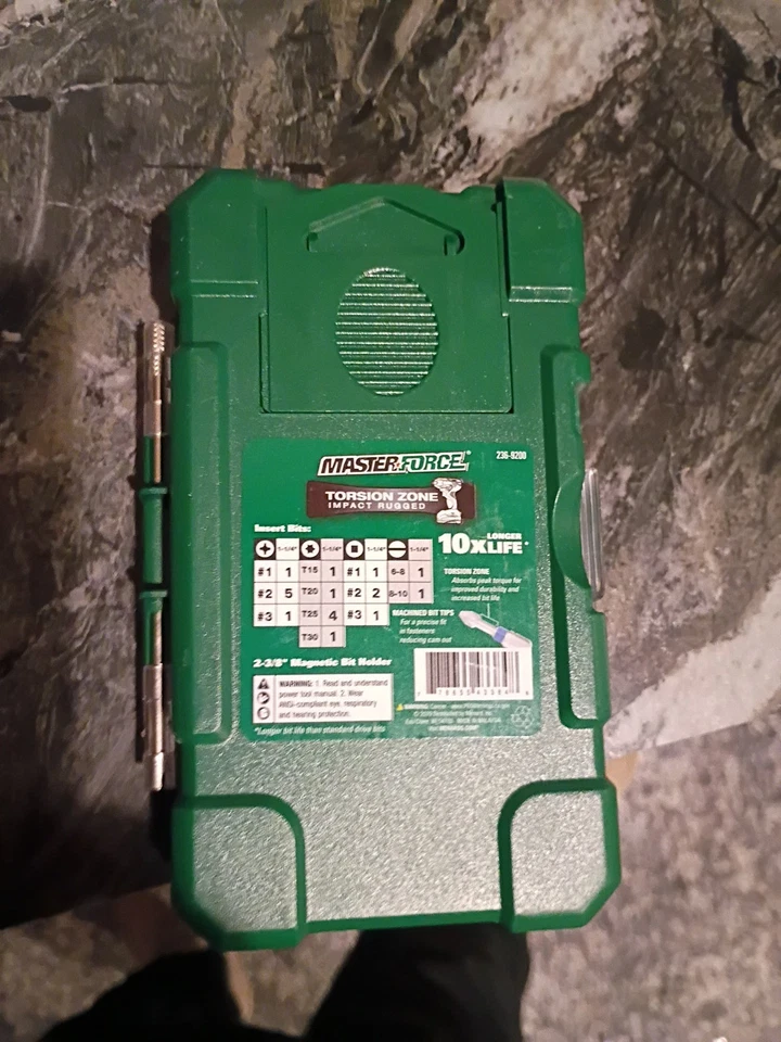 21 Piece Impact Drive Bit Set Phillips, Square, Star, Slotted & Magnetic Holder - Image 2 of 2