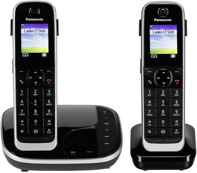 Panasonic KX-TGJ322GB Schnurlostelefon ECO-DECT GAP Schwarz 2 Mobilteile