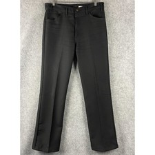 VTG Levis Dacron Polyester Pants Mens 36x32 Black 90s Black Tab USA Made Retro
