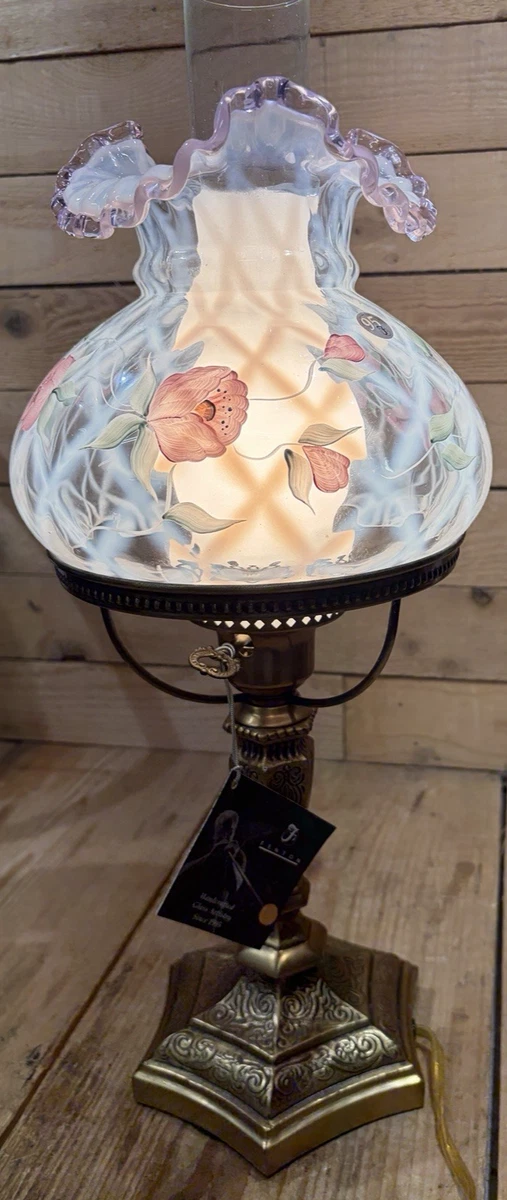 Fenton Rose Lamp In Fenton Art Glass for sale | eBay