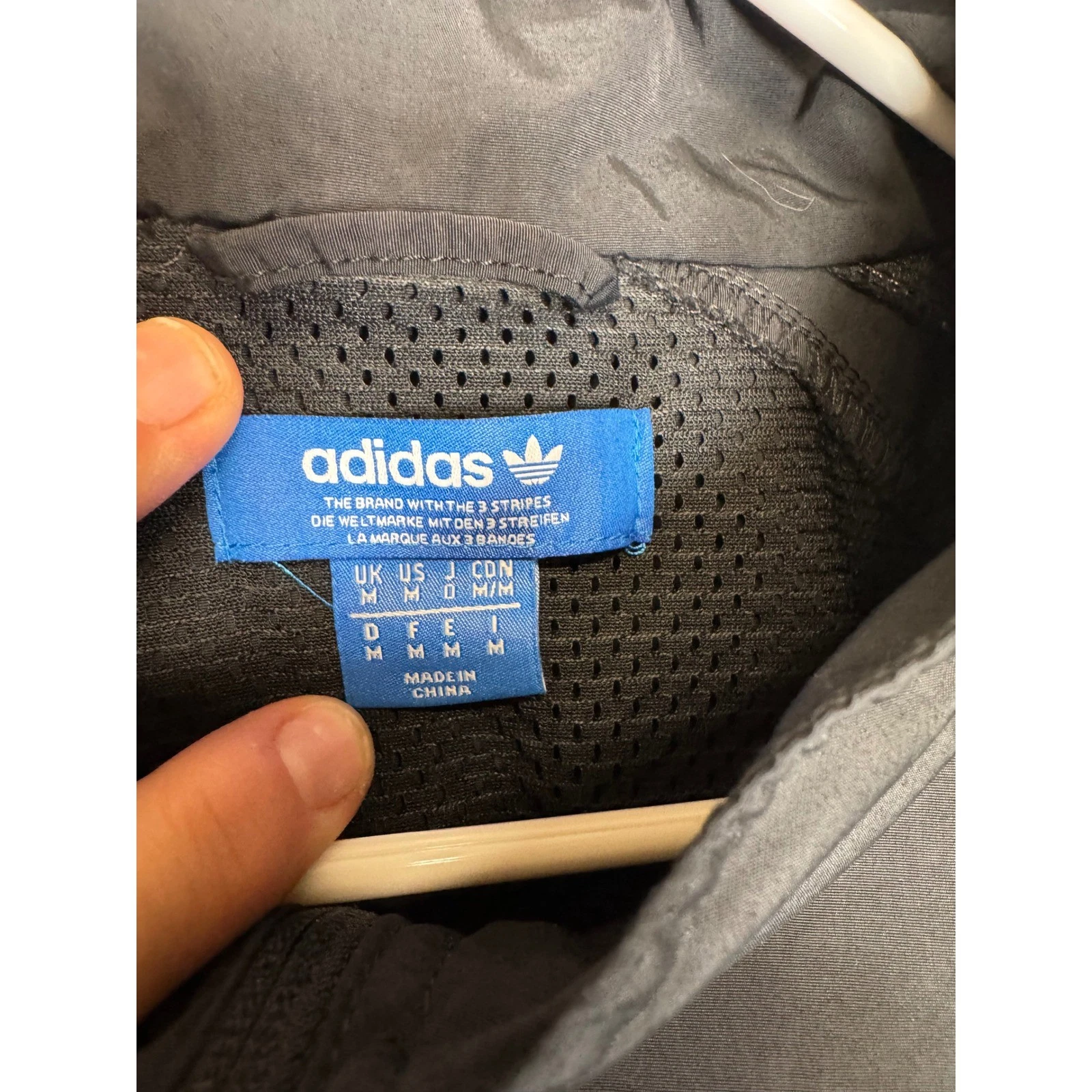 Adidas Originals TNT Trefoil Tape Windbreaker Black Mens M Blokecore Streetwear image 5
