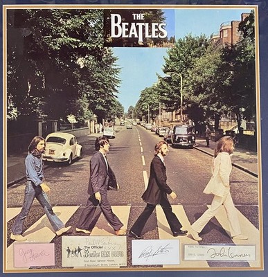 Beatles Abbey Road 1969 Record Store Promo Standee with Full Band