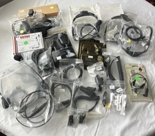 2 way radios Mics Headsets Surveillance Ear Pieces 25pc  New Old Stock - Lot #2