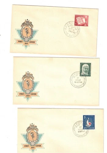 Australia 1960/63 UNADDRESSED OFFICIAL FDCs       Lot 6   (3 items)