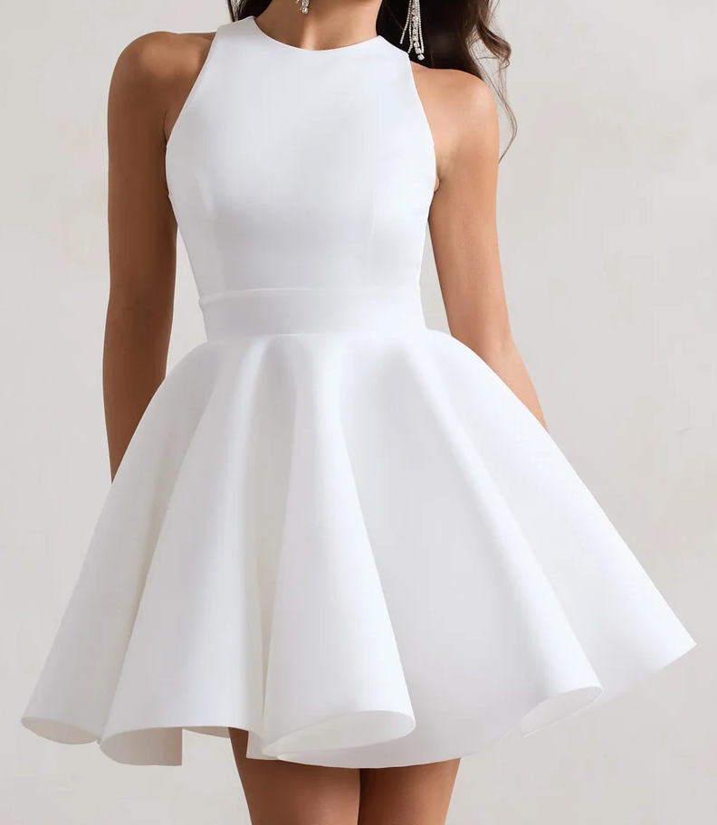 green emerald velvet dress Zapaka Women Sparkly Graduation Dress White Bodycon Strapless Sequins Mini Bridal Shower Dress, White / US6 main image 0