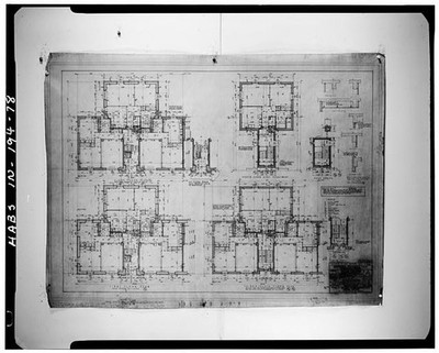 Indianapolis Indiana 1930s Lockefield Garden Apartments Building Plans A-150