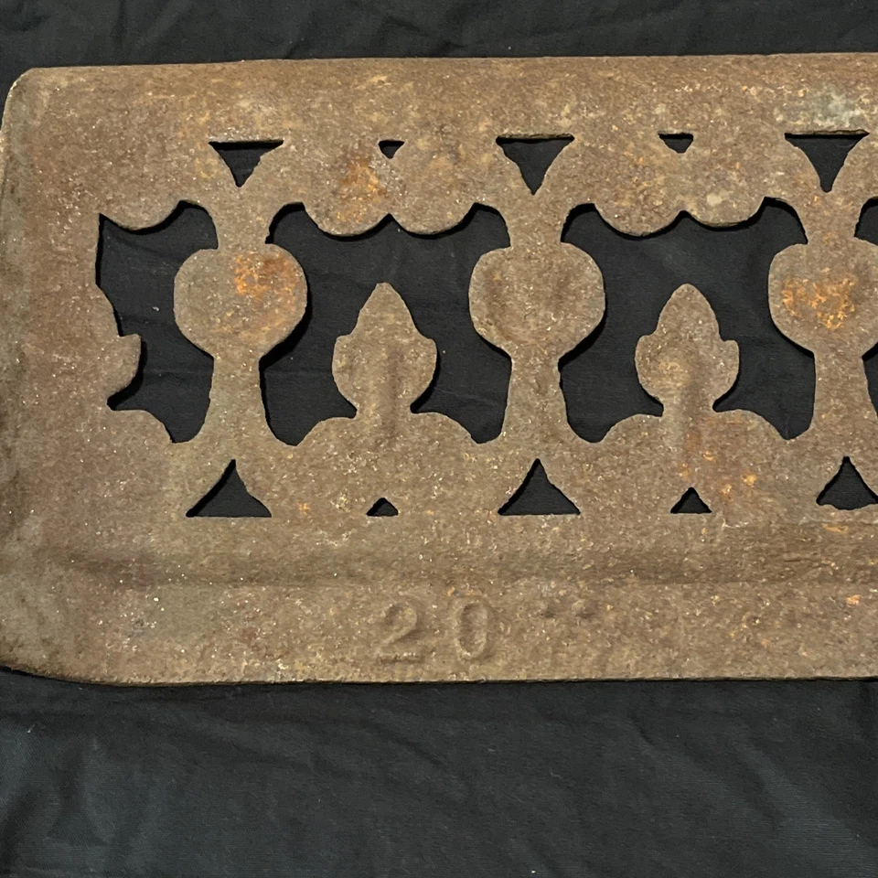 Antiga grelha de ventilação arquitetônica salvamento ferro fundido lareira cobertura verão 20 - Imagem 4 de 4