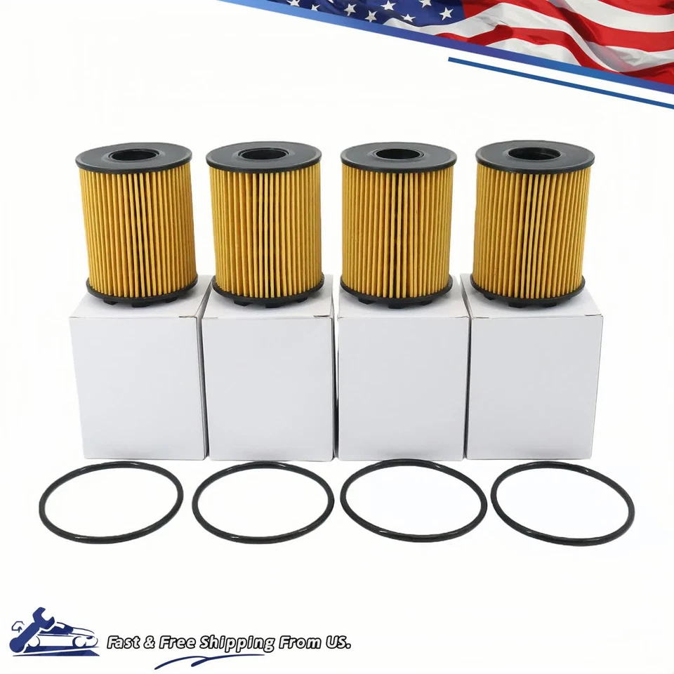 Fits Fiat 124 Spider 17-20 Fiat 500L 14-20 All Engine Set of 4 Engine Oil Filter - Imagem 4 de 4