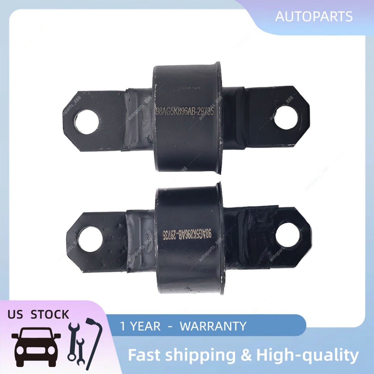 For Ford Focus Escape Volvo Mazda 3/5 Rear Trailing Arm Bushing x2 98AG5K896AB