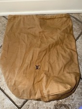 Louis Vuitton Beige Unisex Dustbag Pouch w/ Logo Accent, Solid, 1 Piece