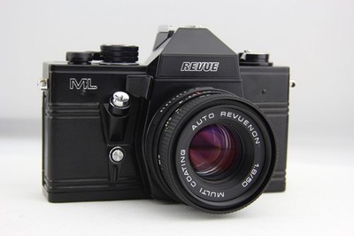 Revue ML mit Auto Revuenon 1,8 / 50 mm analoge DDR Spiegelreflexkamera # 12256