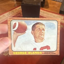 Topps 1966 George Blanda #48 Houston Oilers AFL Base Set Football Card