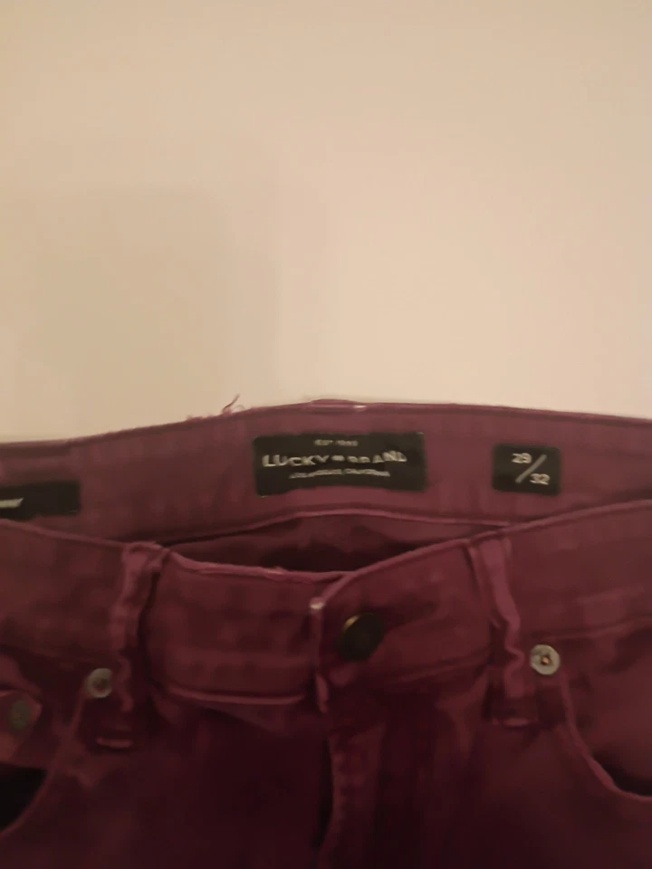 Pantalones ajustados borgoña Lucky Brand cintura talla 29 largo 32 110 Foto 4 de 4
